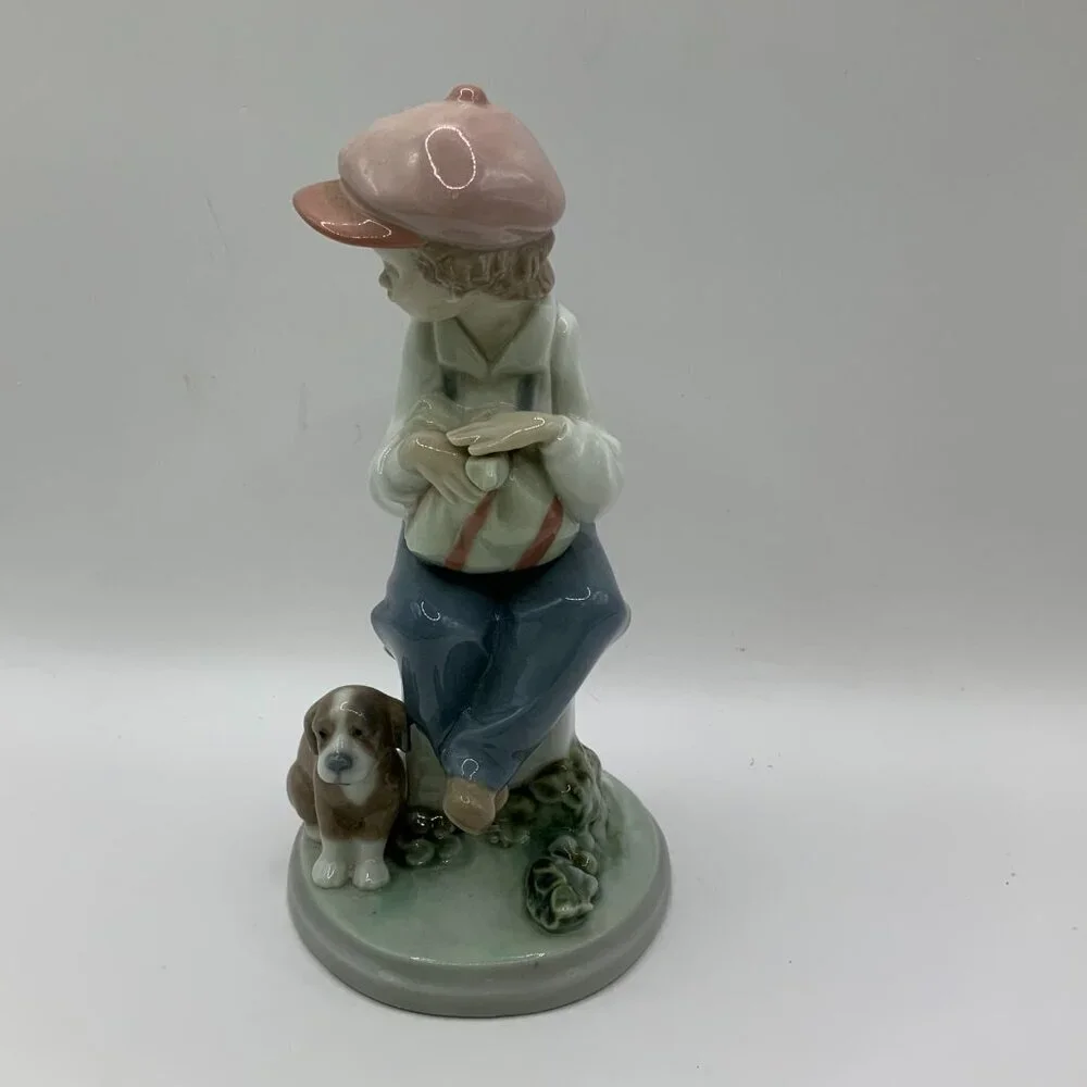 Lladro Vintage 1991 My Best Friend Boy with Dog Porcelain Figurine